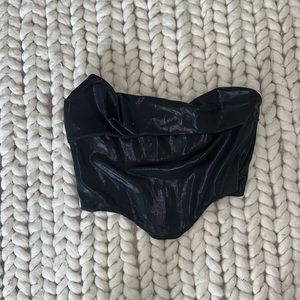 Oh Polly morning kisses strapless bustier black size 0 can fit size 2 never worn